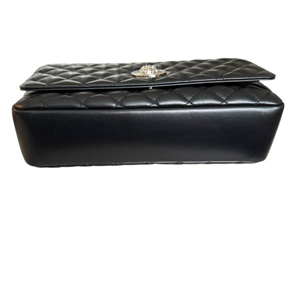 Versace Black Quilted Lambskin Leather Crossbody Shoulder Bag, 1013353, Italy - Picture 11 of 16